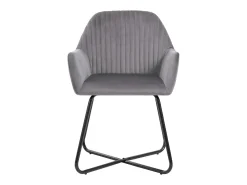 Juego de 2 Sillas de comedor terciopelo gris ES424464