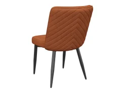 Juego de 2 sillas de comedor - 63 x 48 x 85 cm - para comedores/salones/cafeterías - Estilo moderno - Terciopelo - Rojo óxido