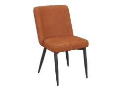 Juego de 2 sillas de comedor - 63 x 48 x 85 cm - para comedores/salones/cafeterías - Estilo moderno - Terciopelo - Rojo óxido