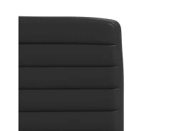 Juego de 4 sillas de comedor de piel sintética negra