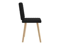 Juego de 2 sillas de comedor de tela negra