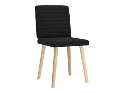 Juego de 2 sillas de comedor de tela negra