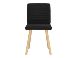 Juego de 2 sillas de comedor de tela negra