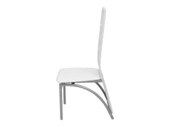 Juego de 4 Sillas de comedor cuero sintético blanco ES437955