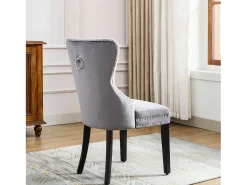 Juego de 6 sillas de comedor de terciopelo - 51 x 51 x 97 cm - sillón - silla de descanso - gris