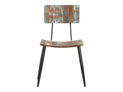 Juego de 2 Sillas de comedor madera maciza reciclada ES345336