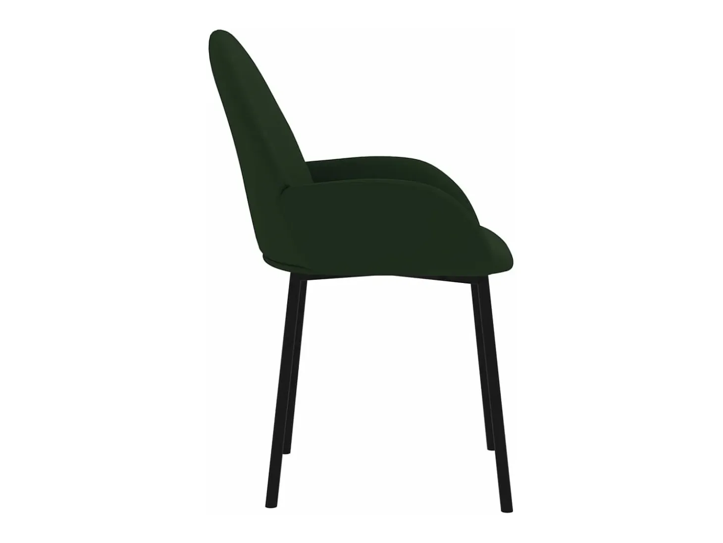 Juego de 2 Sillas de comedor terciopelo verde oscuro ES301690