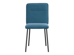 Juego de 2 sillas de comedor de terciopelo azul