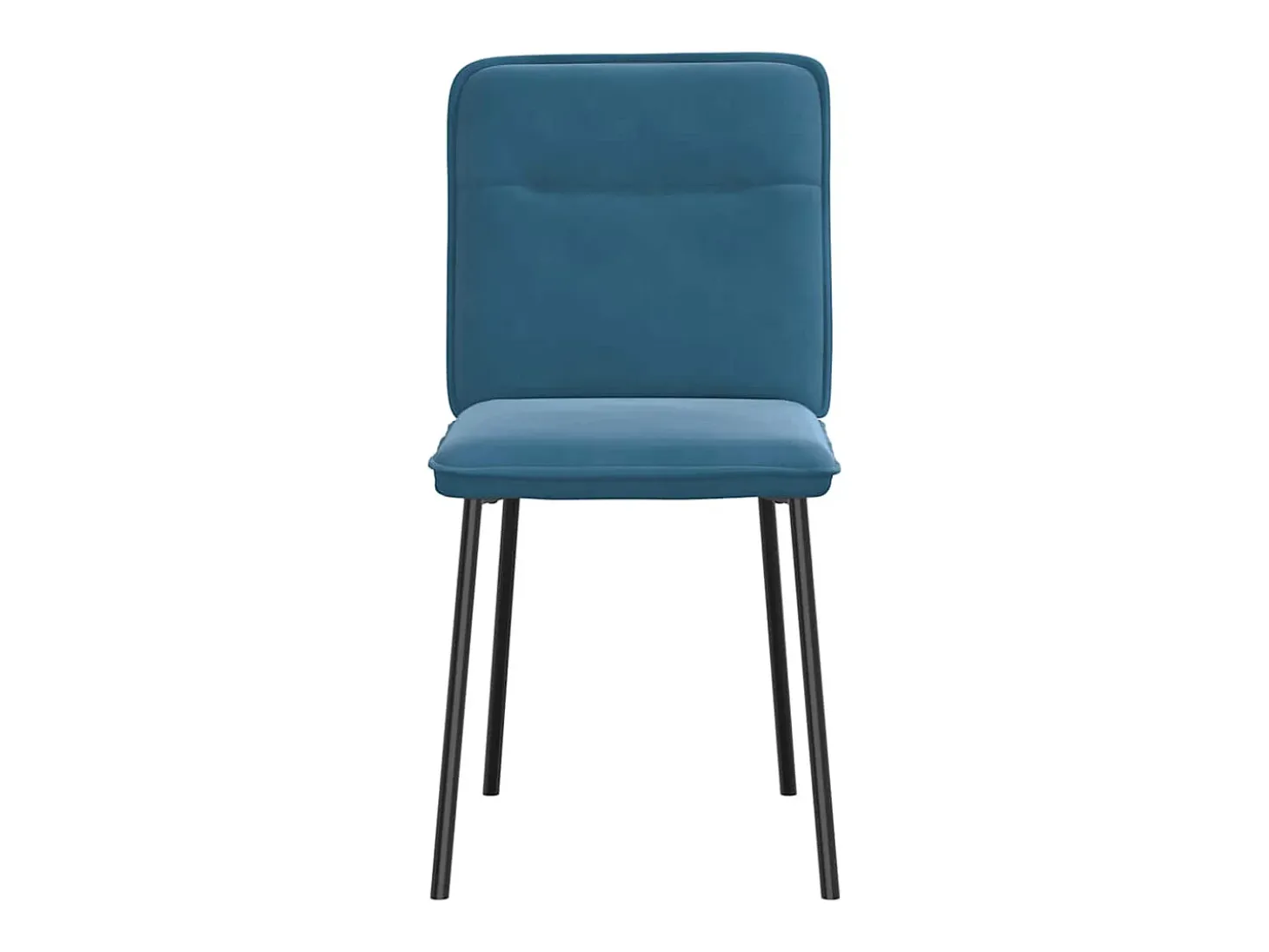 Juego de 2 sillas de comedor de terciopelo azul
