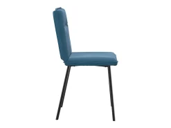 Juego de 2 sillas de comedor de terciopelo azul