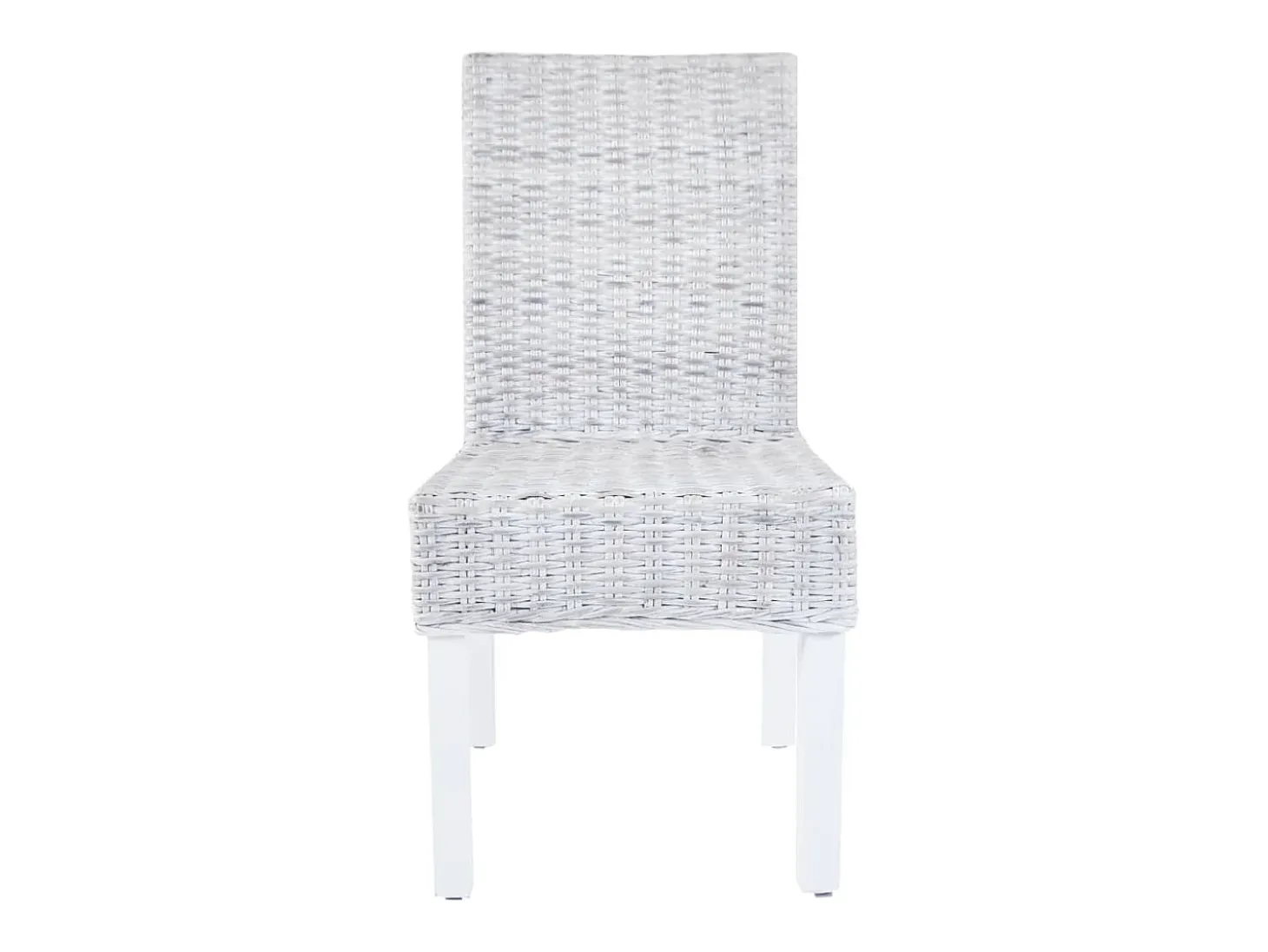 Juego de 2 Sillas de comedor ratán Kubu y madera mango marrón claro ES268589