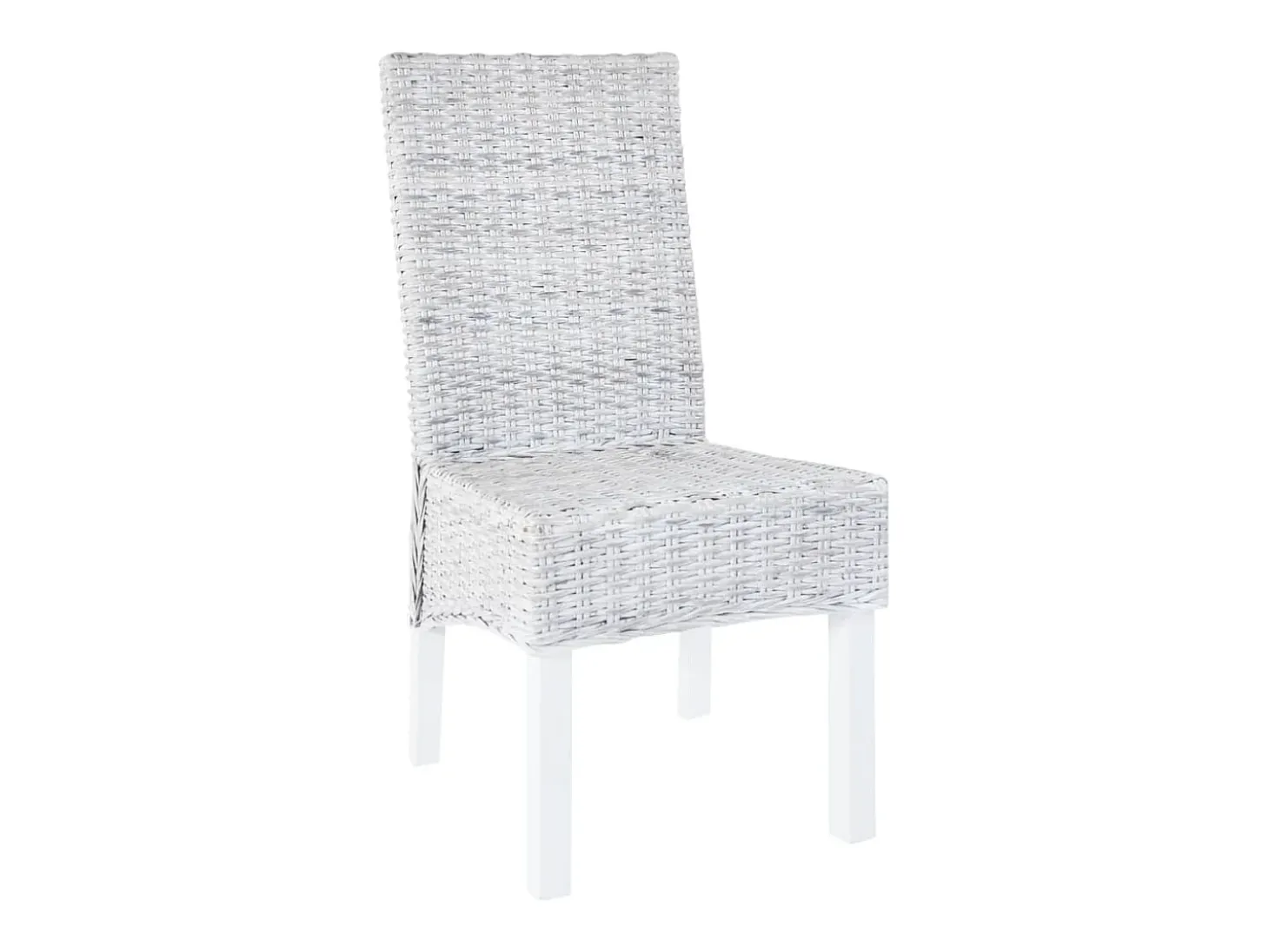 Juego de 2 Sillas de comedor ratán Kubu y madera mango marrón claro ES268589