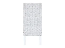 Juego de 2 Sillas de comedor ratán Kubu y madera mango marrón claro ES268589