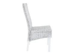 Juego de 2 Sillas de comedor ratán Kubu y madera mango marrón claro ES268589