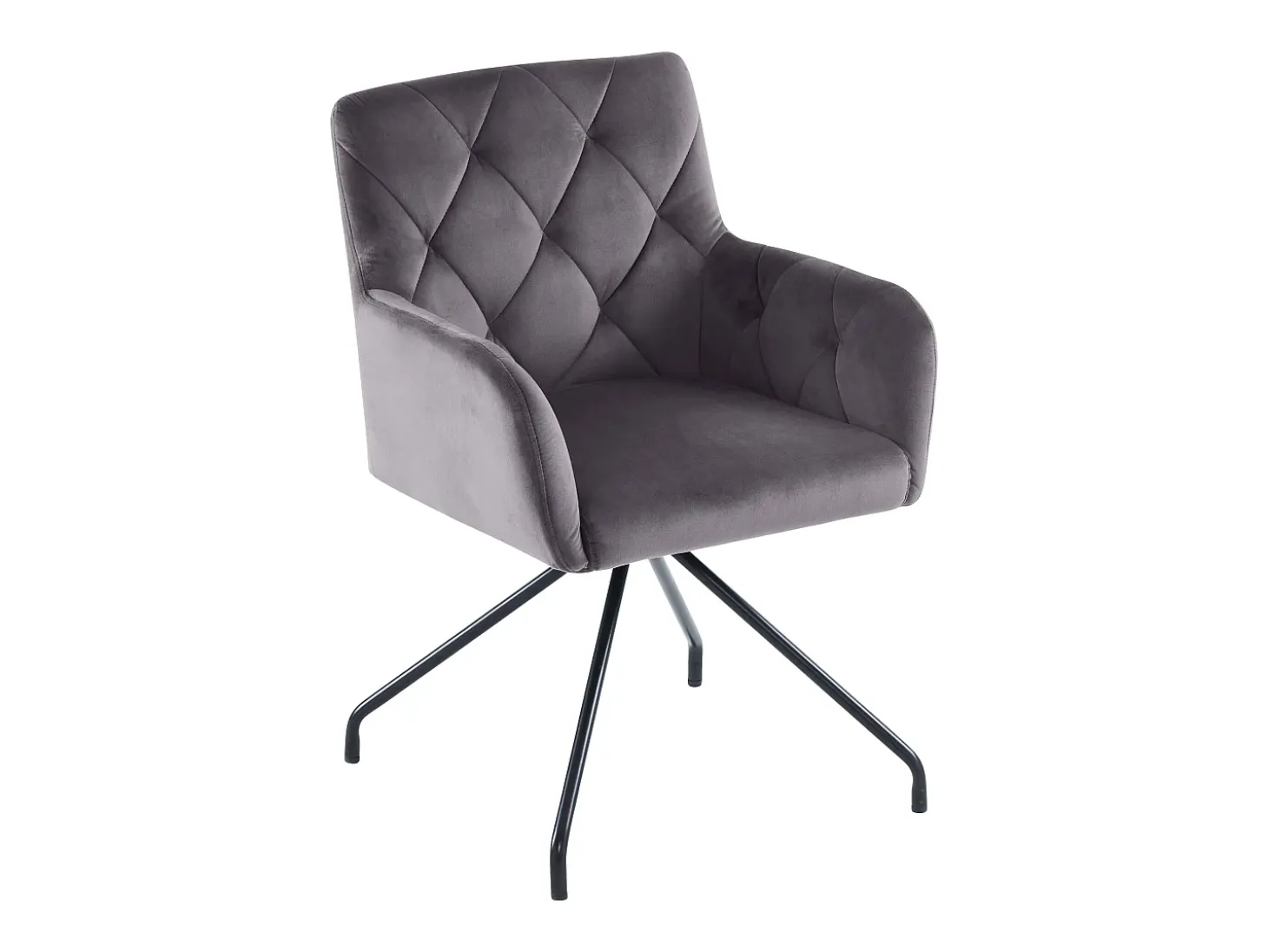 Juego de 2 sillas de comedor de terciopelo - 85 x 49 x 49 cm - sillón tapizado con 4 patas de metal - con soporte lumbar - gris