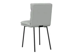 Juego de 6 sillas de comedor de terciopelo gris claro