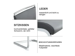 Juego de 2 sillas de comedor modernas con respaldo alto y patas tapizadas, respaldo de rayas cruzadas para comedor, cocina y oficina, color gris