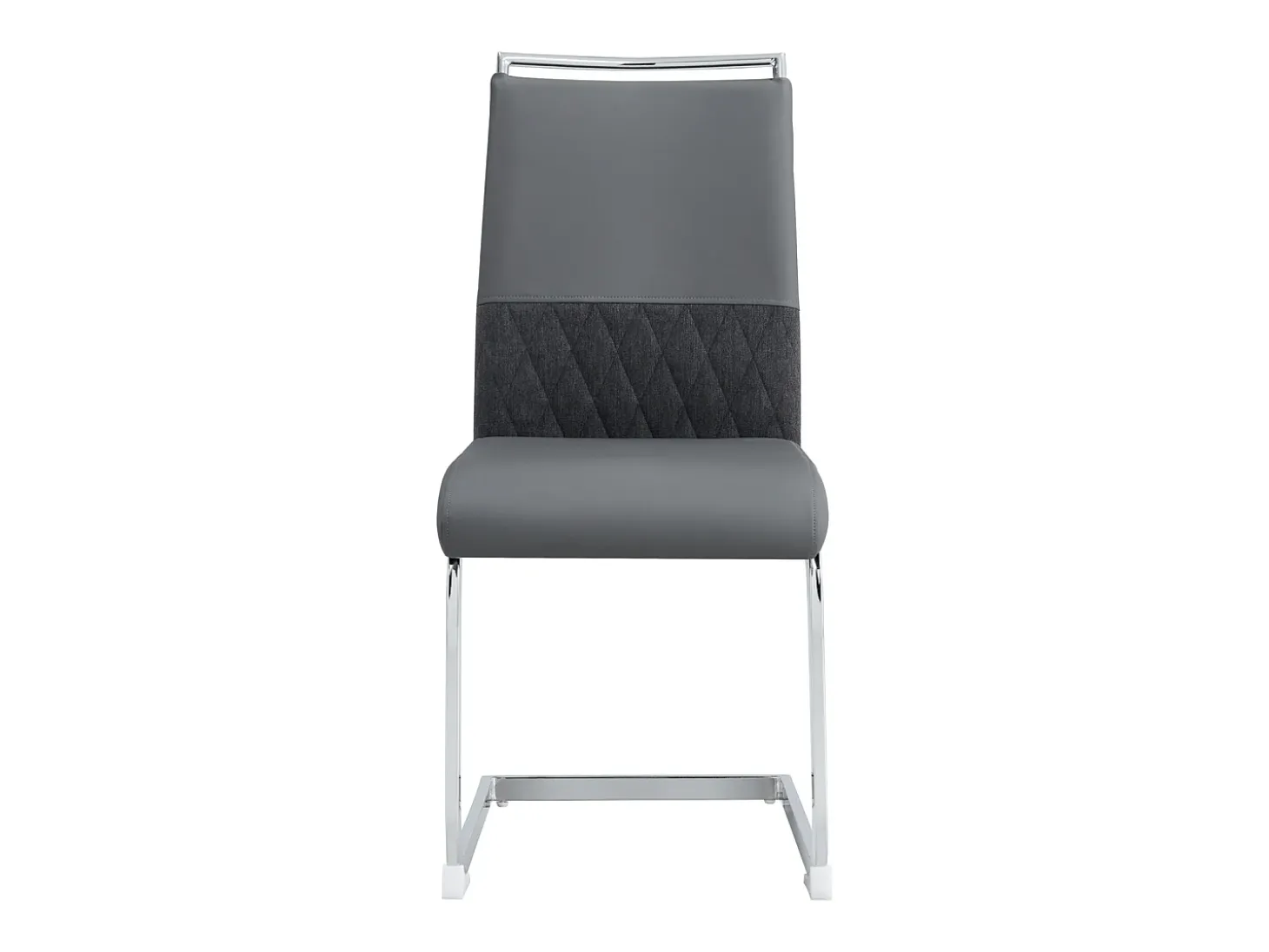 Juego de 2 sillas de comedor modernas con respaldo alto y patas tapizadas, respaldo de rayas cruzadas para comedor, cocina y oficina, color gris