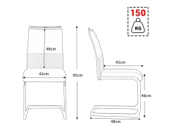 Juego de 2 sillas de comedor modernas con respaldo alto y patas tapizadas, respaldo de rayas cruzadas para comedor, cocina y oficina, color gris