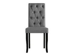 Juego de 4 sillas de comedor de tela gris oscuro