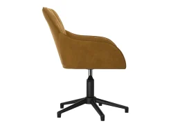 Juego de 2 Sillas de comedor giratorias terciopelo marrón ES389545