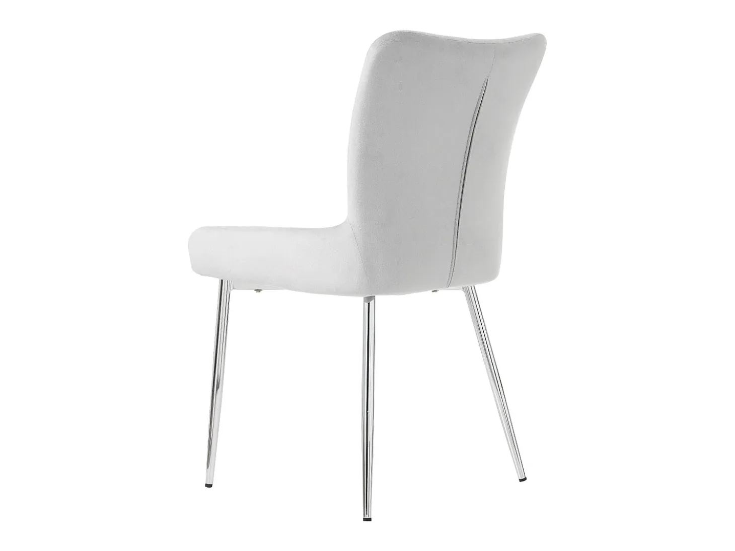 Juego de 2 sillas de comedor - terciopelo gris - con respaldo y patas de metal - para sala y comedor