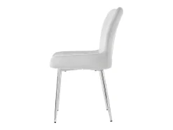 Juego de 2 sillas de comedor - terciopelo gris - con respaldo y patas de metal - para sala y comedor