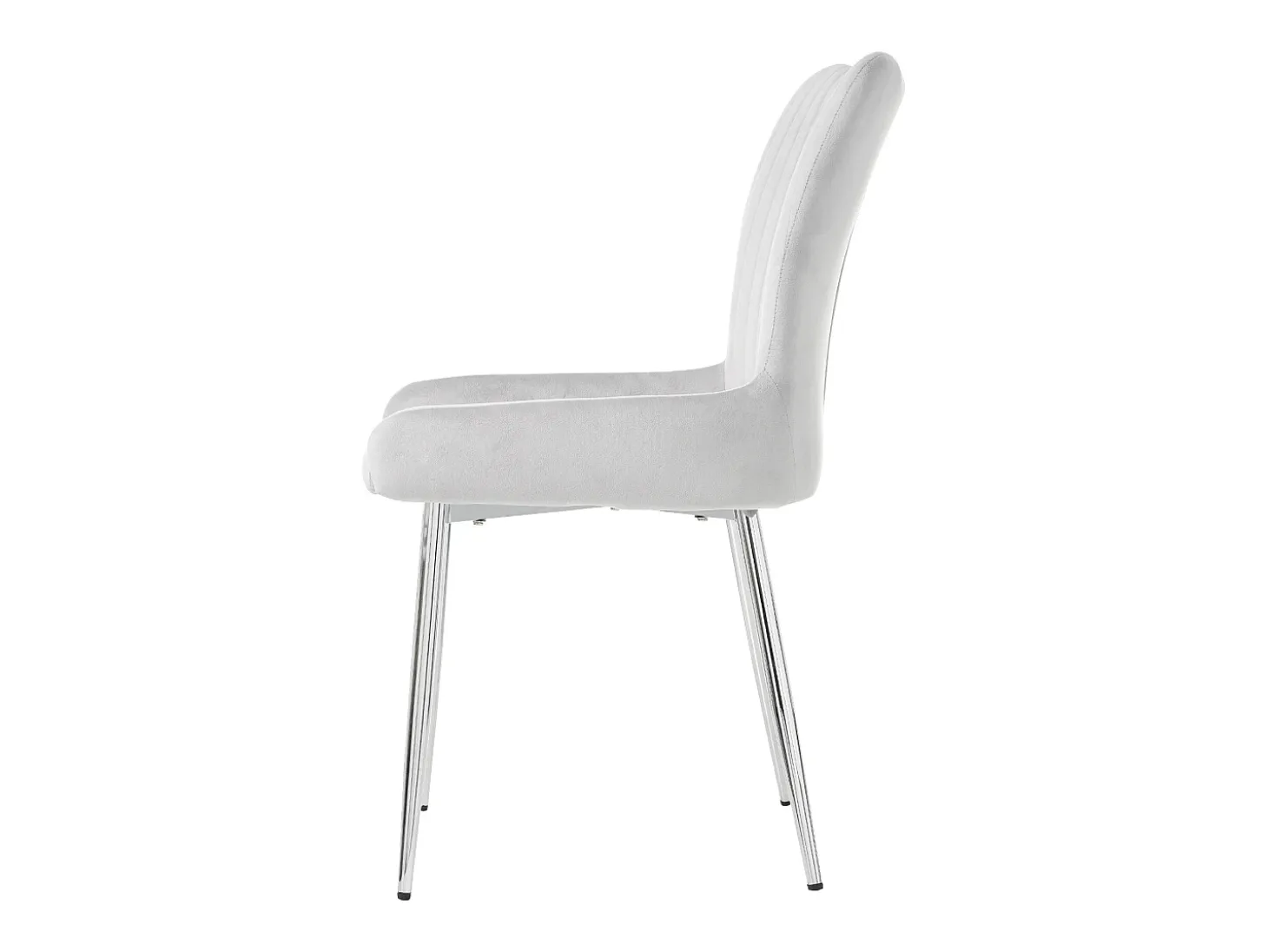 Juego de 2 sillas de comedor - terciopelo gris - con respaldo y patas de metal - para sala y comedor