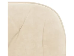 Juego de 2 sillas de comedor giratorias de terciopelo color crema
