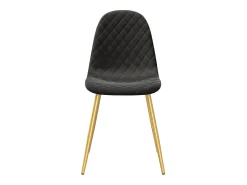 Juego de 6 sillas de comedor de terciopelo negro