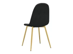 Juego de 6 sillas de comedor de terciopelo negro