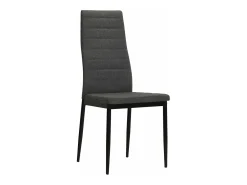 Juego de 2 Sillas de comedor tela gris oscuro ES388606