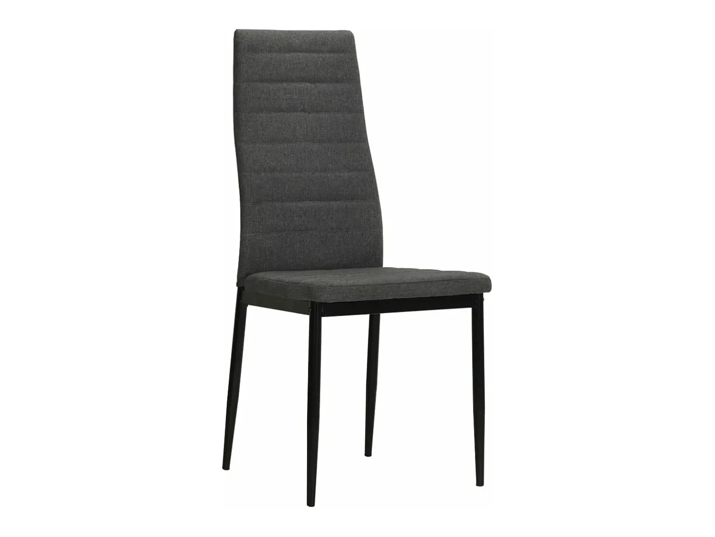 Juego de 2 Sillas de comedor tela gris oscuro ES388606