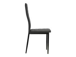 Juego de 2 Sillas de comedor tela gris oscuro ES388606