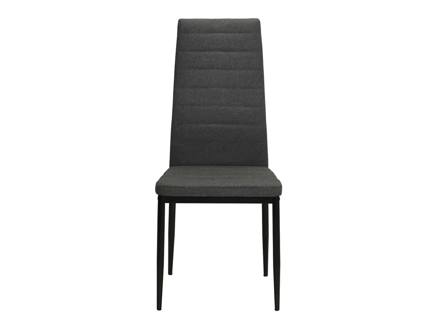 Juego de 2 Sillas de comedor tela gris oscuro ES388606