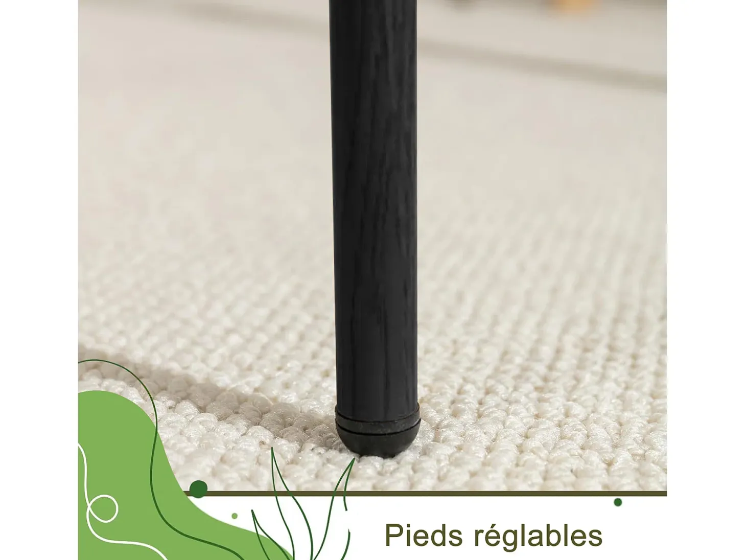 Juego de 2 sillas de comedor modernas con respaldo de ratán y patas de metal para comedor y sala de estar, color negro (2 unidades)