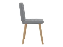 Juego de 2 sillas de comedor de tela gris claro