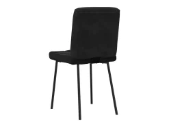 Juego de 4 sillas de comedor de terciopelo negro