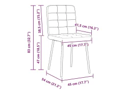 Juego de 4 sillas de comedor de terciopelo negro