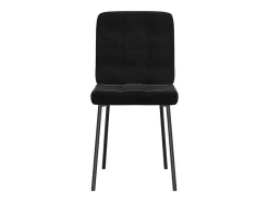 Juego de 4 sillas de comedor de terciopelo negro