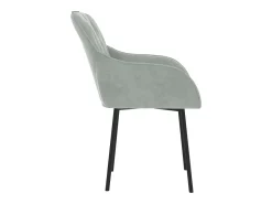 Juego de 2 Sillas de comedor terciopelo gris claro ES762236
