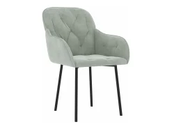 Juego de 2 Sillas de comedor terciopelo gris claro ES762236