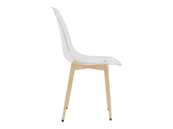 Juego de 4 Sillas de comedor transparente PET ES464198