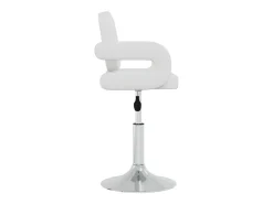Juego de 4 Sillas de comedor giratorias cuero sintético blanco ES383802