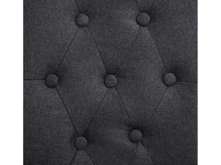 Juego de 2 sillas de comedor de tela gris oscuro