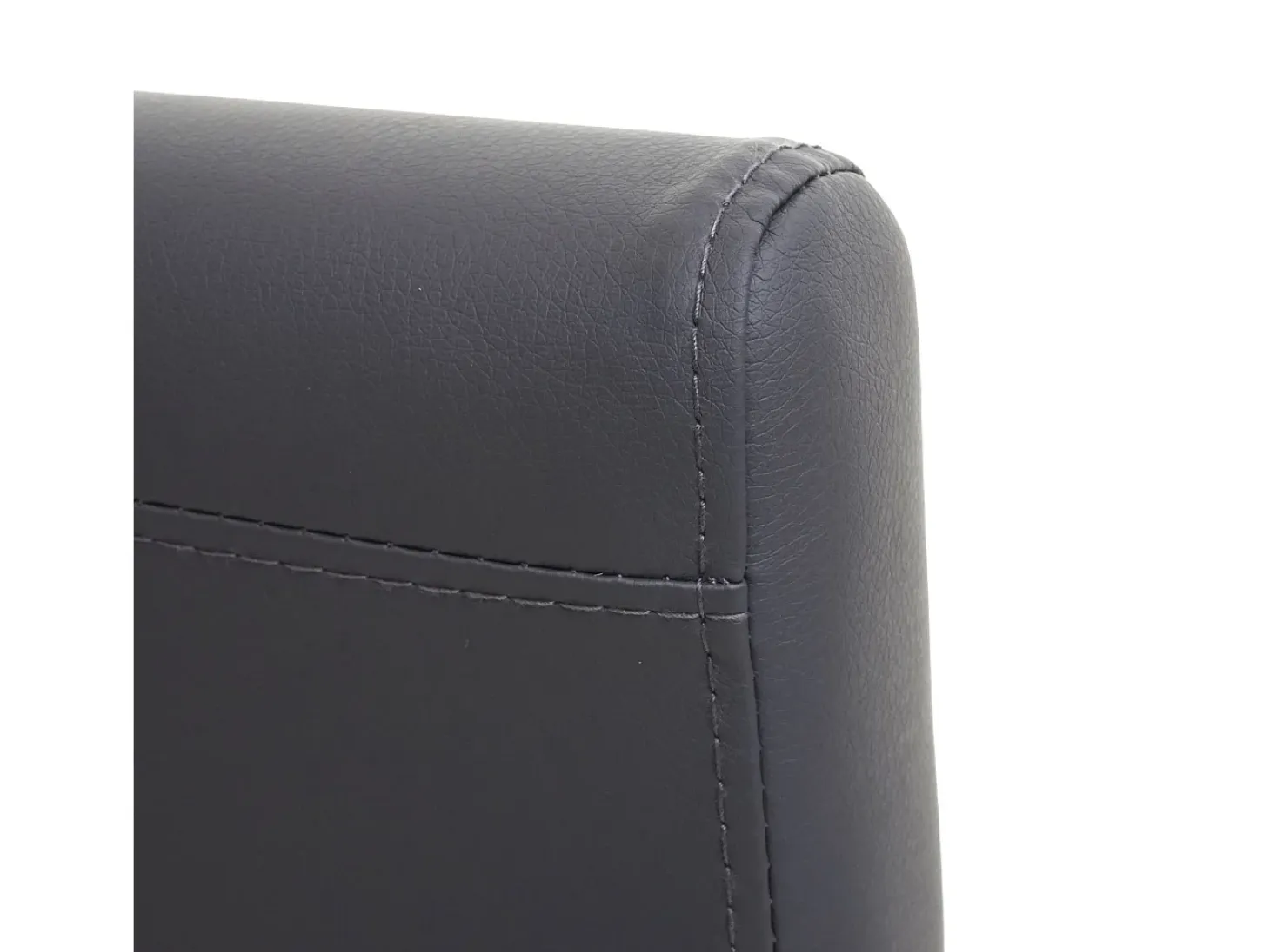 Juego de 6 sillas de comedor Littau de piel sintética, polipiel, gris mate, patas claras
