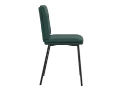 Juego de 6 sillas de comedor de terciopelo verde oscuro