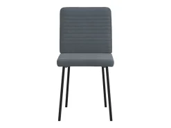 Juego de 4 sillas de comedor en terciopelo gris oscuro