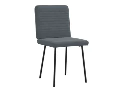 Juego de 4 sillas de comedor en terciopelo gris oscuro