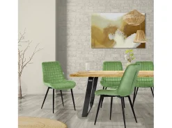 Juego de 4 sillas de comedor silla de cocina sillas de salón silla tapizada terciopelo